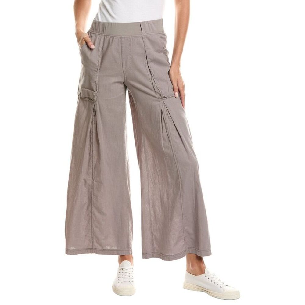 Xcvi Womens Charli Linen-Blend Wide Leg Pant, Red